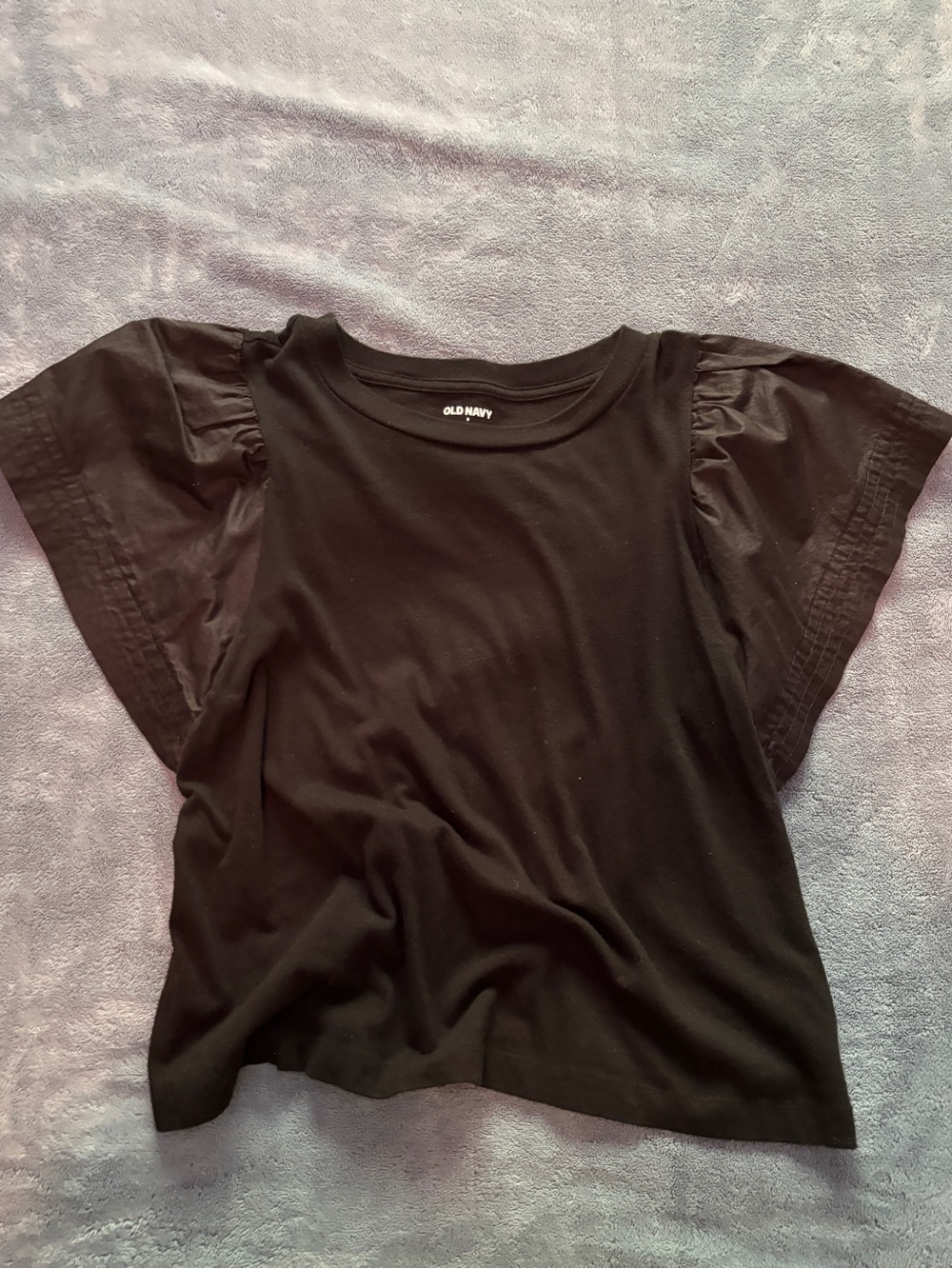 Old Navy Black Crewneck Tee with Logo Print